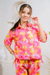 Sprinkles Stitched 2 Piece Summer Co Ord Sets Kids Collection'2025-Tropical Sunset - 2pcs