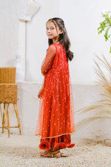 Sprinkles Stitched 1 Piece Formals Shirts Kids Collection'2025-Amber Radiance - 1pc - Embelished