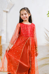 Sprinkles Stitched 1 Piece Formals Shirts Kids Collection'2025-Amber Radiance - 1pc - Embelished