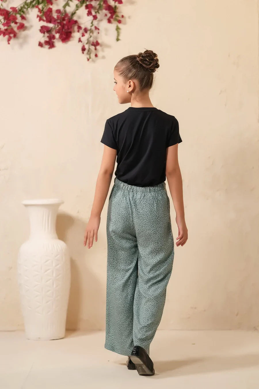 Sprinkles Stitched 1 Piece Summer Bottoms Kids Collection'2025-Frenchy Ditsy Floral Print Wide Leg Trouser