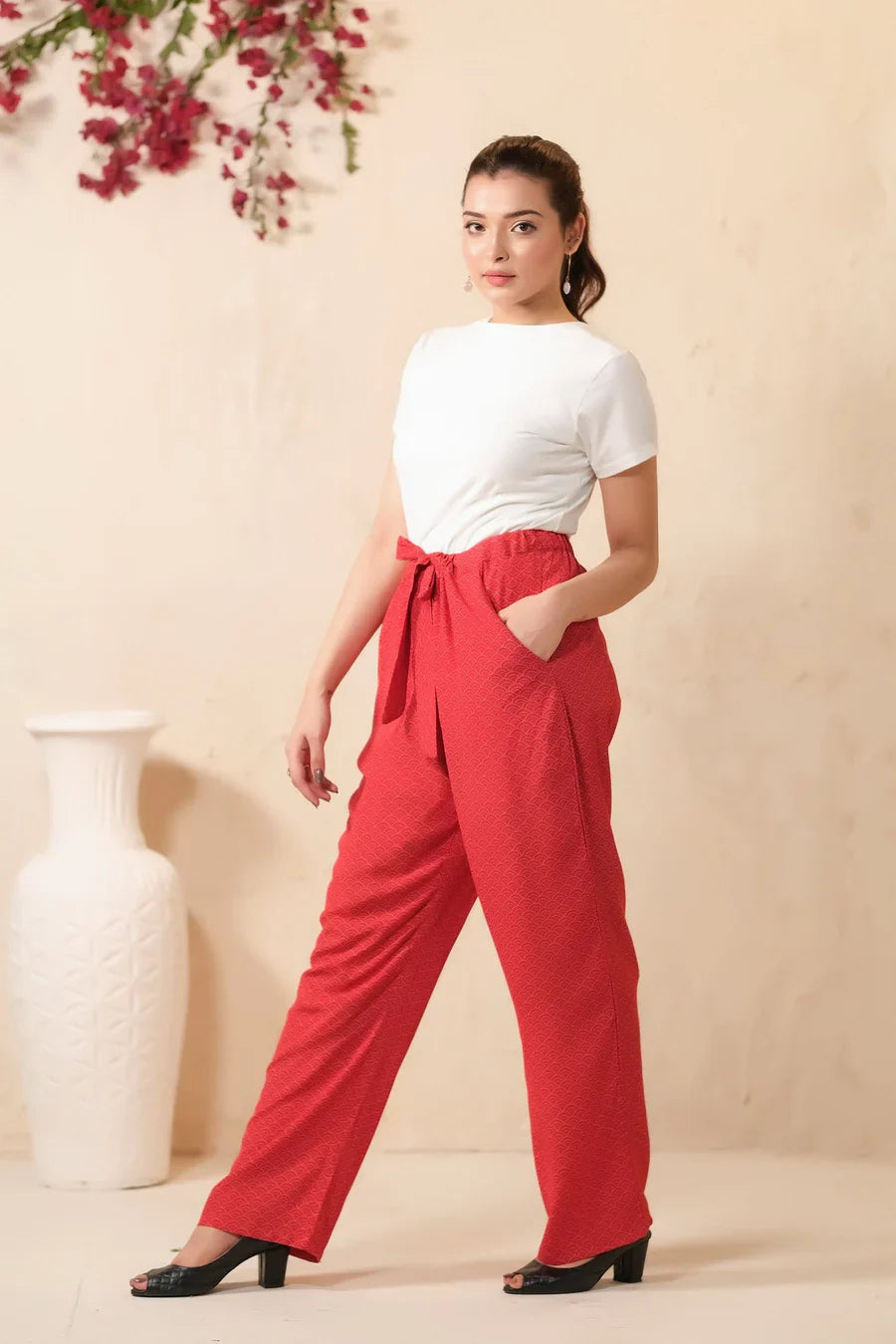 Sprinkles Stitched 1 Piece Summer Bottoms Kids Collection'2025-Rose Wide Leg Trouser