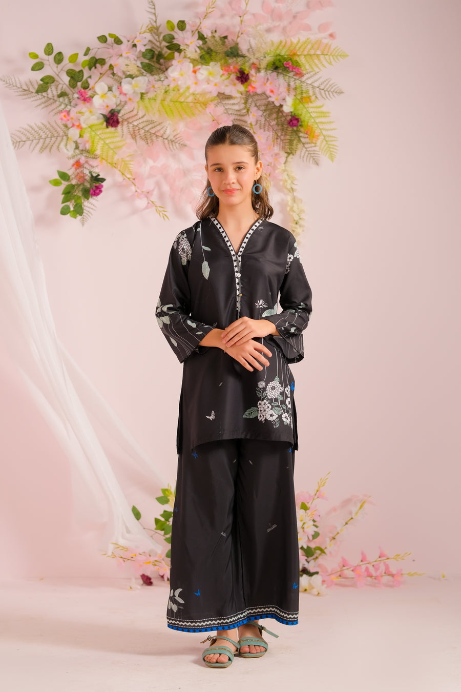 Sprinkles Stitched 2 Piece Summer Co Ord Sets Kids Collection'2025-Floral Serenade - 2pcs