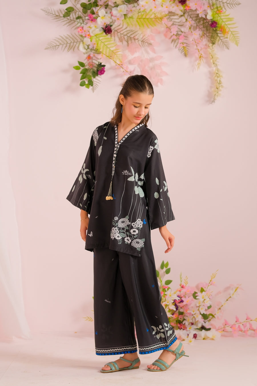 Sprinkles Stitched 2 Piece Summer Co Ord Sets Kids Collection'2025-Floral Serenade - 2pcs
