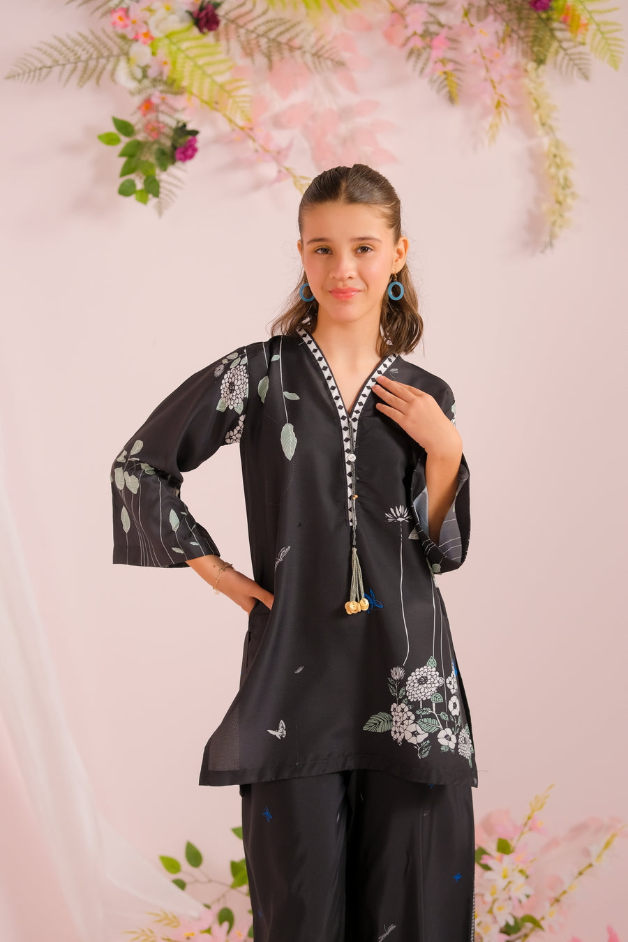 Sprinkles Stitched 2 Piece Summer Co Ord Sets Kids Collection'2025-Floral Serenade - 2pcs