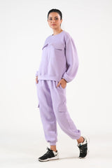 Sprinkles Stitched 2 Piece Winter Co Ord Sets Women Collection'2025-Flappy Lilac - 2pcs Co-Ord Set