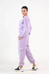 Sprinkles Stitched 2 Piece Winter Co Ord Sets Women Collection'2025-Flappy Lilac - 2pcs Co-Ord Set