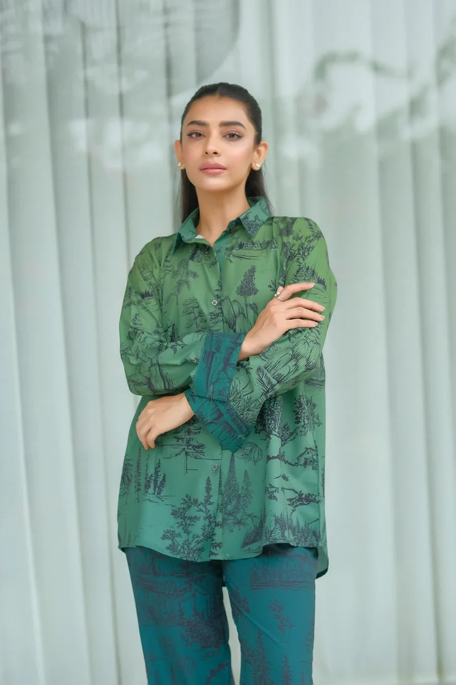 Dhaga Stitched 2 Piece Crepe Collection'2025-Misty