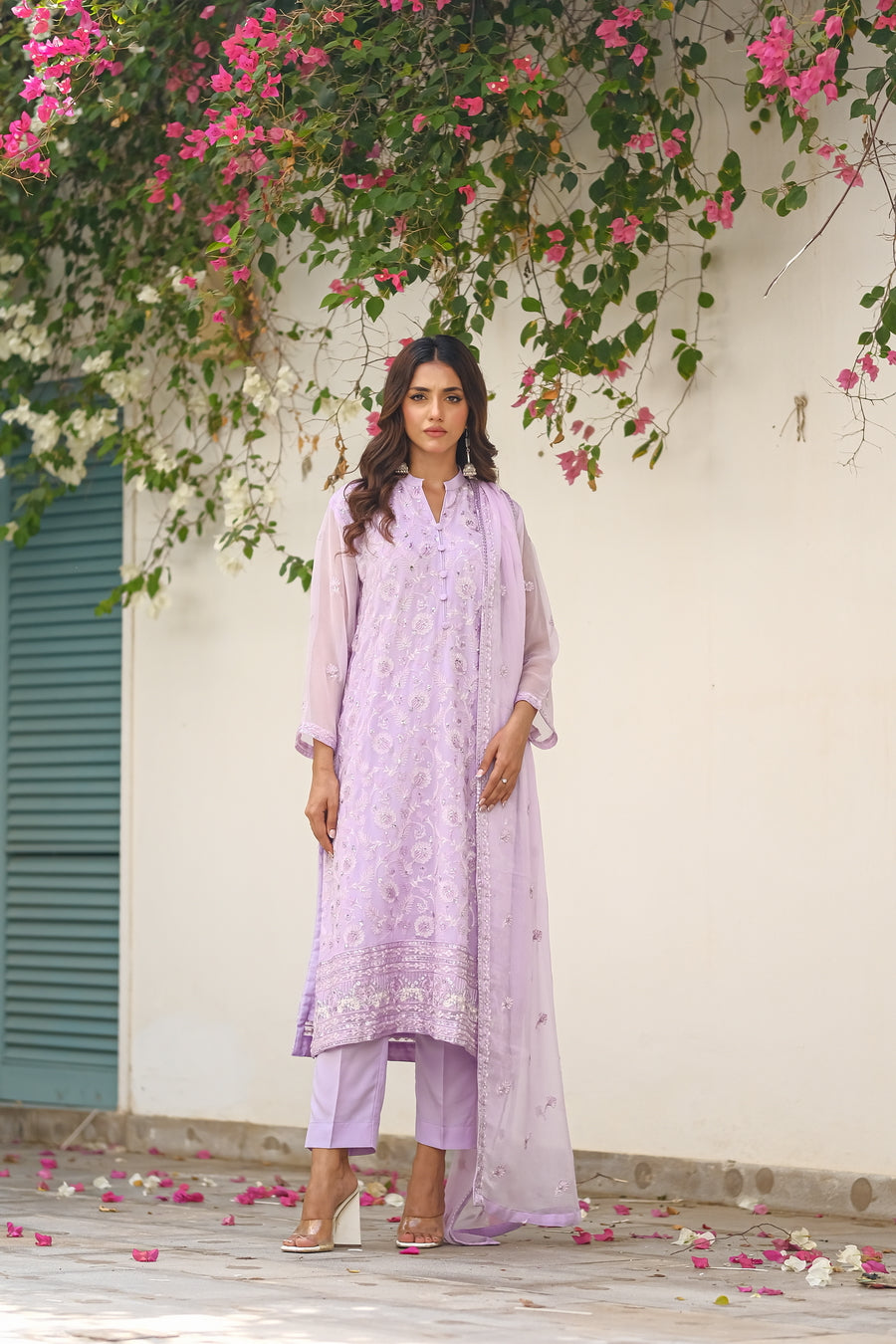 Sprinkles Stitched 3 Piece Formals Luxury Festive Women Collection'2025-Lavender Dream - 3-Piece Luxury Chiffon