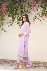 Sprinkles Stitched 3 Piece Formals Luxury Festive Women Collection'2025-Lavender Dream - 3-Piece Luxury Chiffon