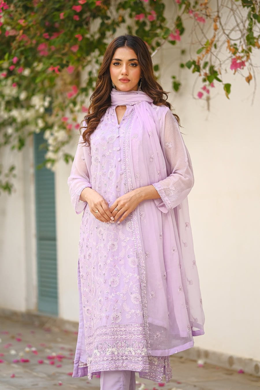 Sprinkles Stitched 3 Piece Formals Luxury Festive Women Collection'2025-Lavender Dream - 3-Piece Luxury Chiffon