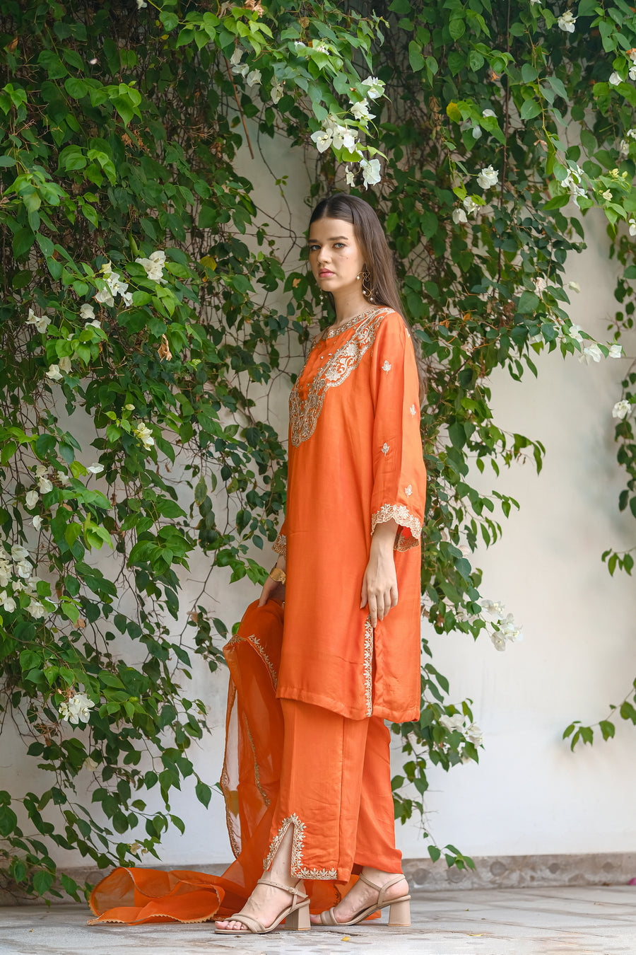 Sprinkles Stitched 3 Piece Formals Luxury Festive Women Collection'2025-Saffron Elegance 3pcs- Embroidered