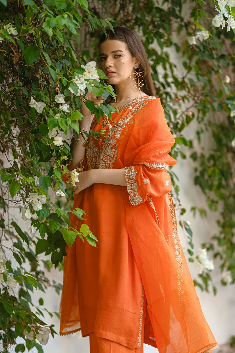 Sprinkles Stitched 3 Piece Formals Luxury Festive Women Collection'2025-Saffron Elegance 3pcs- Embroidered