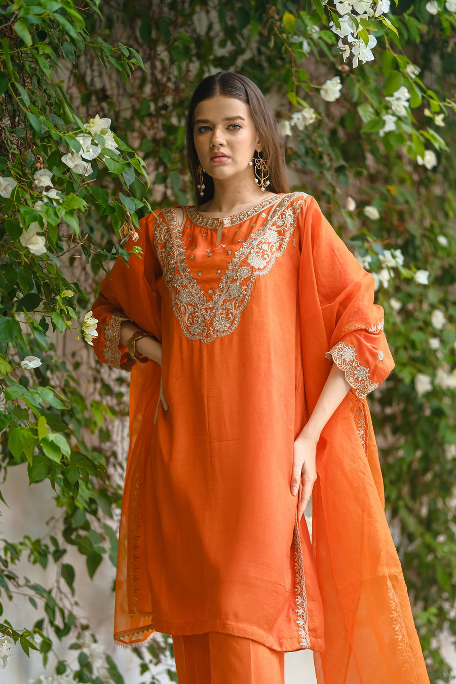 Sprinkles Stitched 3 Piece Formals Luxury Festive Women Collection'2025-Saffron Elegance 3pcs- Embroidered