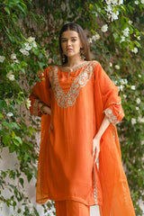 Sprinkles Stitched 3 Piece Formals Luxury Festive Women Collection'2025-Saffron Elegance 3pcs- Embroidered