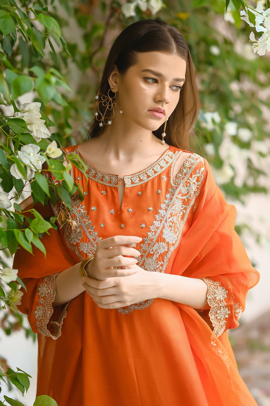 Sprinkles Stitched 3 Piece Formals Luxury Festive Women Collection'2025-Saffron Elegance 3pcs- Embroidered