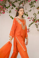 Sprinkles Stitched 3 Piece Formals Luxury Festive Women Collection'2025-Saffron Elegance 3pcs- Embroidered