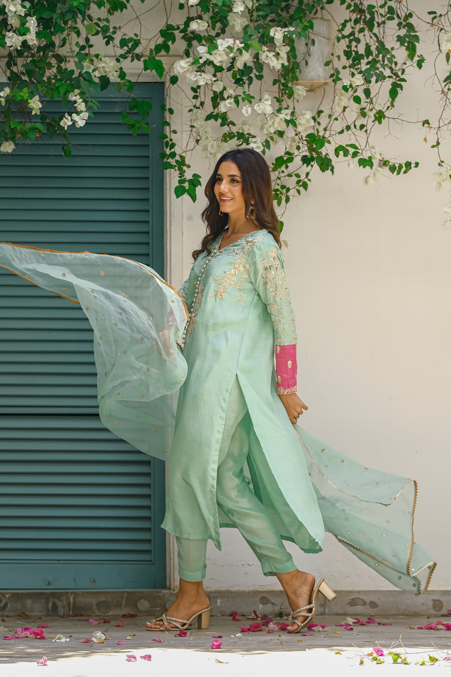 Sprinkles Stitched 3 Piece Formals Luxury Festive Women Collection'2025-Aqua Grace 3pcs- Embroidered
