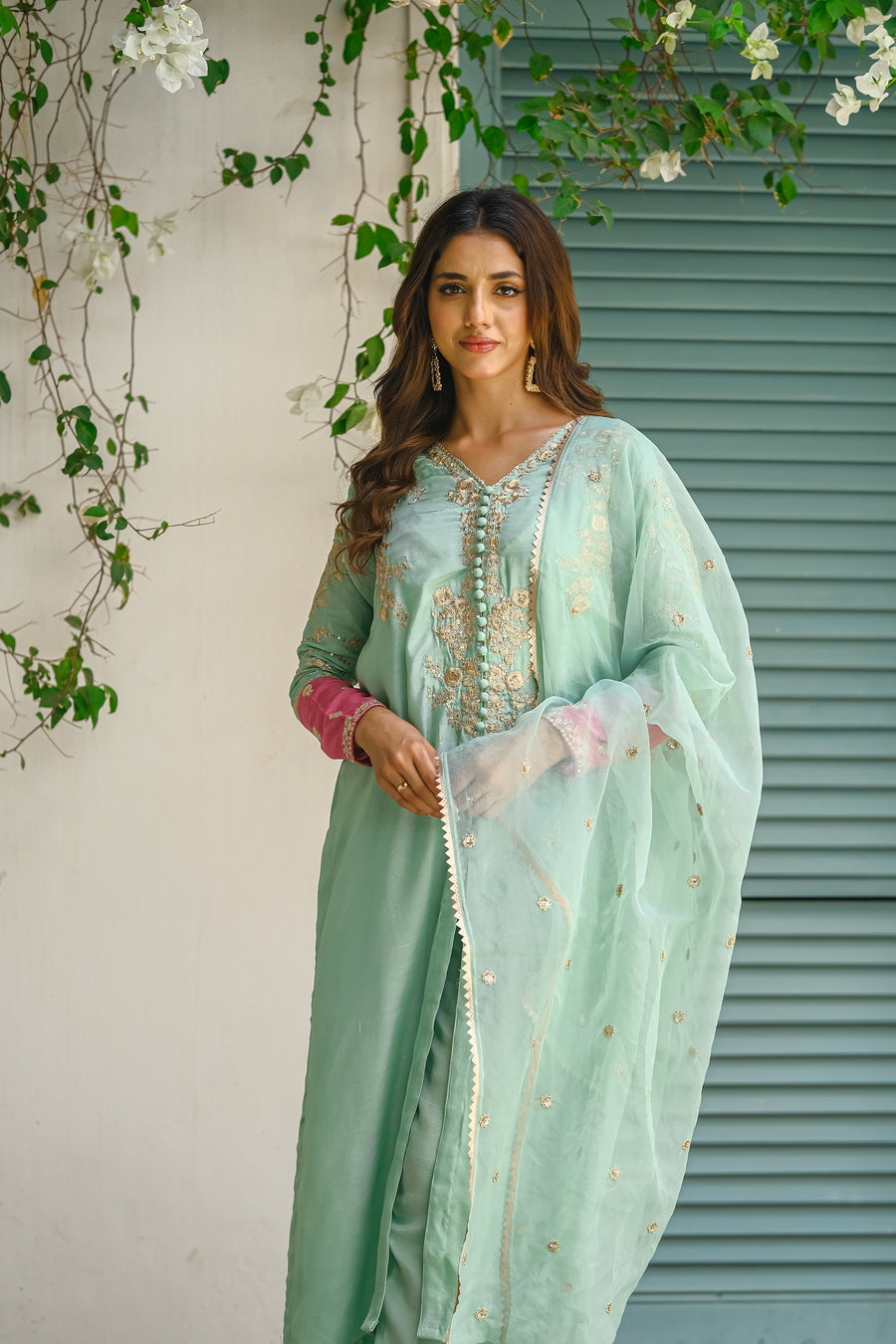 Sprinkles Stitched 3 Piece Formals Luxury Festive Women Collection'2025-Aqua Grace 3pcs- Embroidered