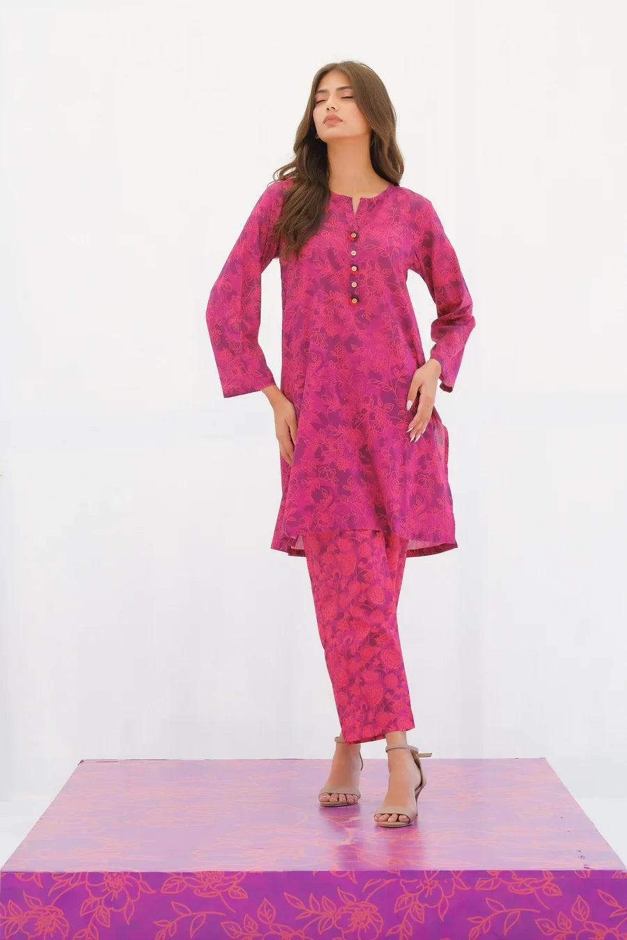 Dhaga Stitched 2 Piece Lawn Collection'2025-Matching separate 0011