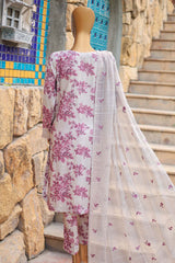 Floral Vibes By Hz Unstitched 3 Piece Raw Silk Suit-FVRS-02