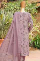 Floral Vibes By Hz Unstitched 3 Piece Raw Silk Suit-FVRS-05