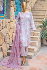 Floral Vibes By Hz Unstitched 3 Piece Raw Silk Suit-FVRS-06