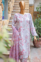 Floral Vibes By Hz Unstitched 3 Piece Raw Silk Suit-FVRS-06