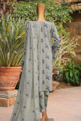 Floral Vibes By Hz Unstitched 3 Piece Raw Silk Suit-FVRS-07