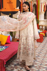 Florent Unstitched 3 Piece Basant Chikankari Luxury Lawn Suit-FZ-5A