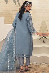Kahani By Guzel Stitched 3 Piece Festive Formals Organza Vol-02 Collection-03-Fasane