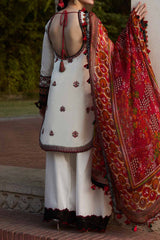 SS Lawn By Hussain Rehar Unstitched 3 Piece Emb Lawn Suit-Fawn
