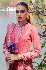 Hussain Rehar Unstitched 3 Piece Luxury Lawn Suit-Flare