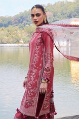 Hussain Rehar Unstitched 3 Piece Luxury Lawn Suit-Flare
