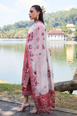 Hussain Rehar Unstitched 3 Piece Luxury Lawn Suit-Flare