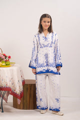 Sprinkles Stitched 2 Piece Kids Khaddar Collection-Flora Script