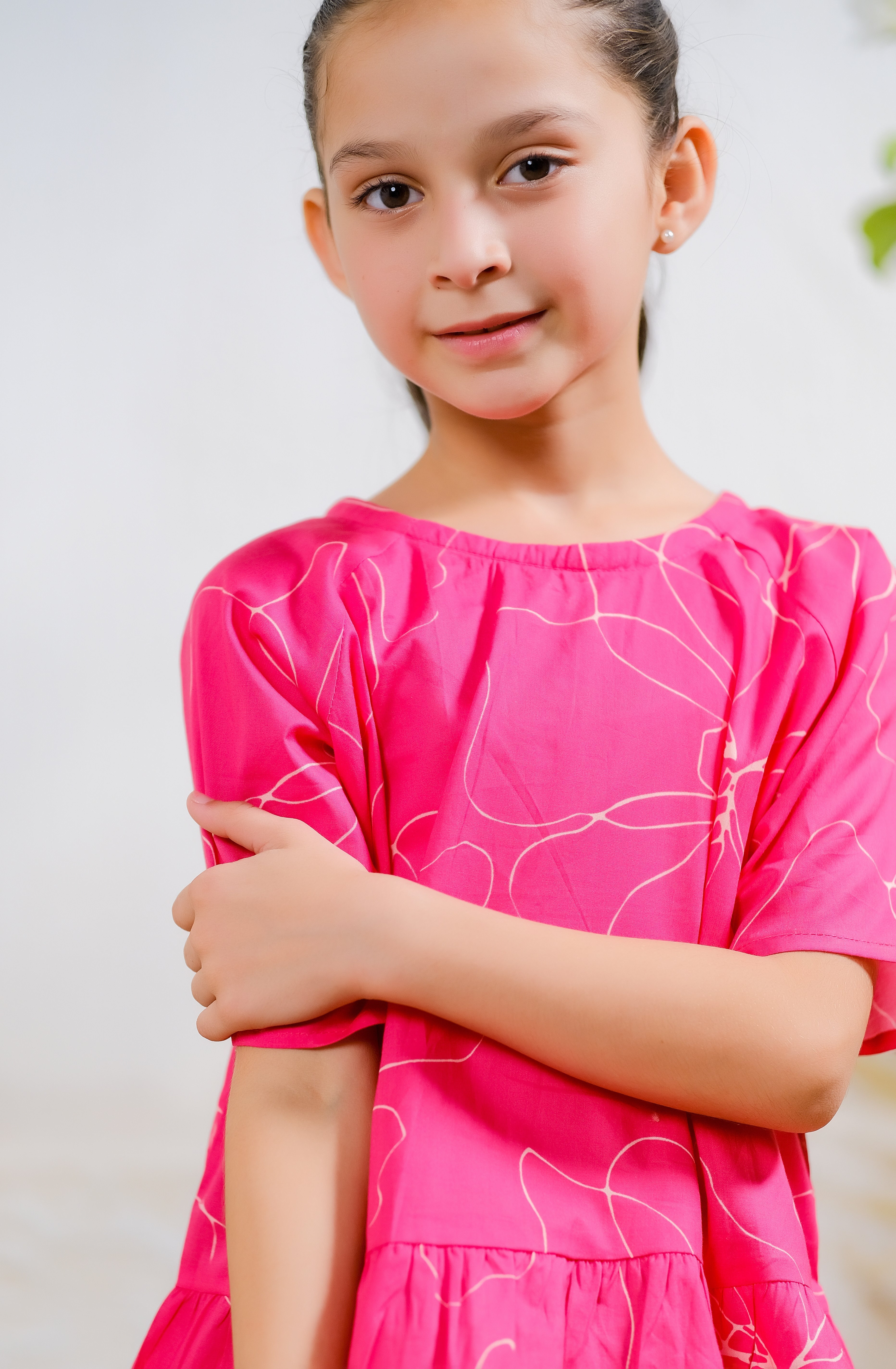 Sprinkles Stitched 1 Piece Summer Shirts Kids Collection'2025-Floral Burst Pink Top