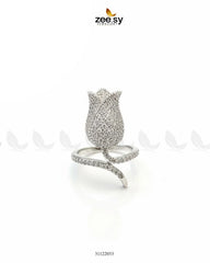 Floral Rose Cluster Ring - Zeesy Jewellery