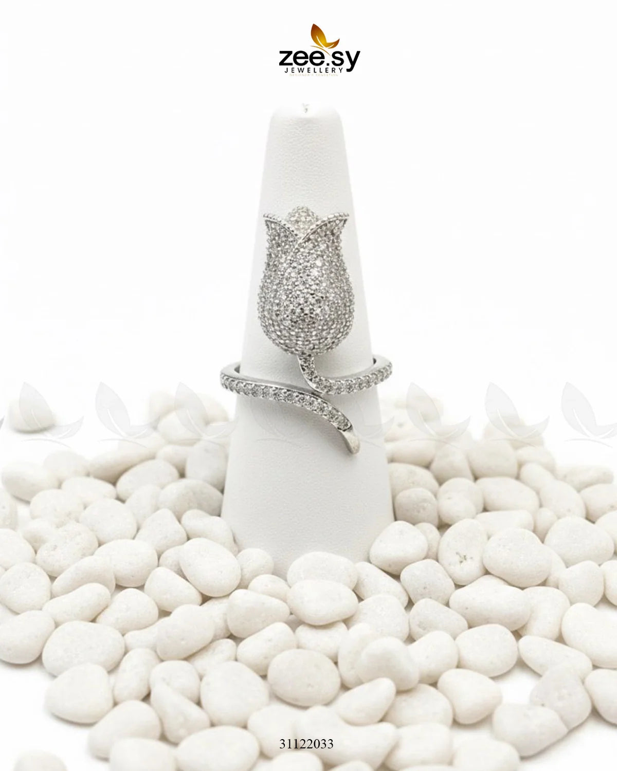 Floral Rose Cluster Ring - Zeesy Jewellery