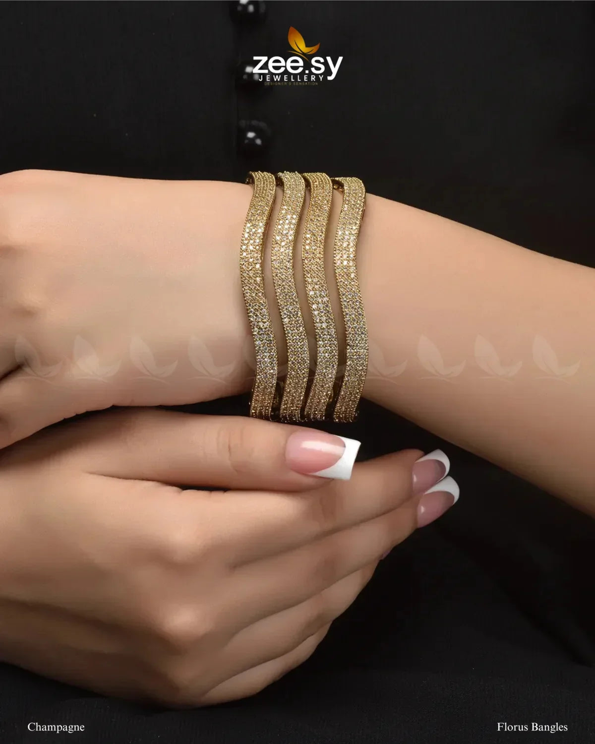 Florus Bangles Champagne - Zeesy Jewellery