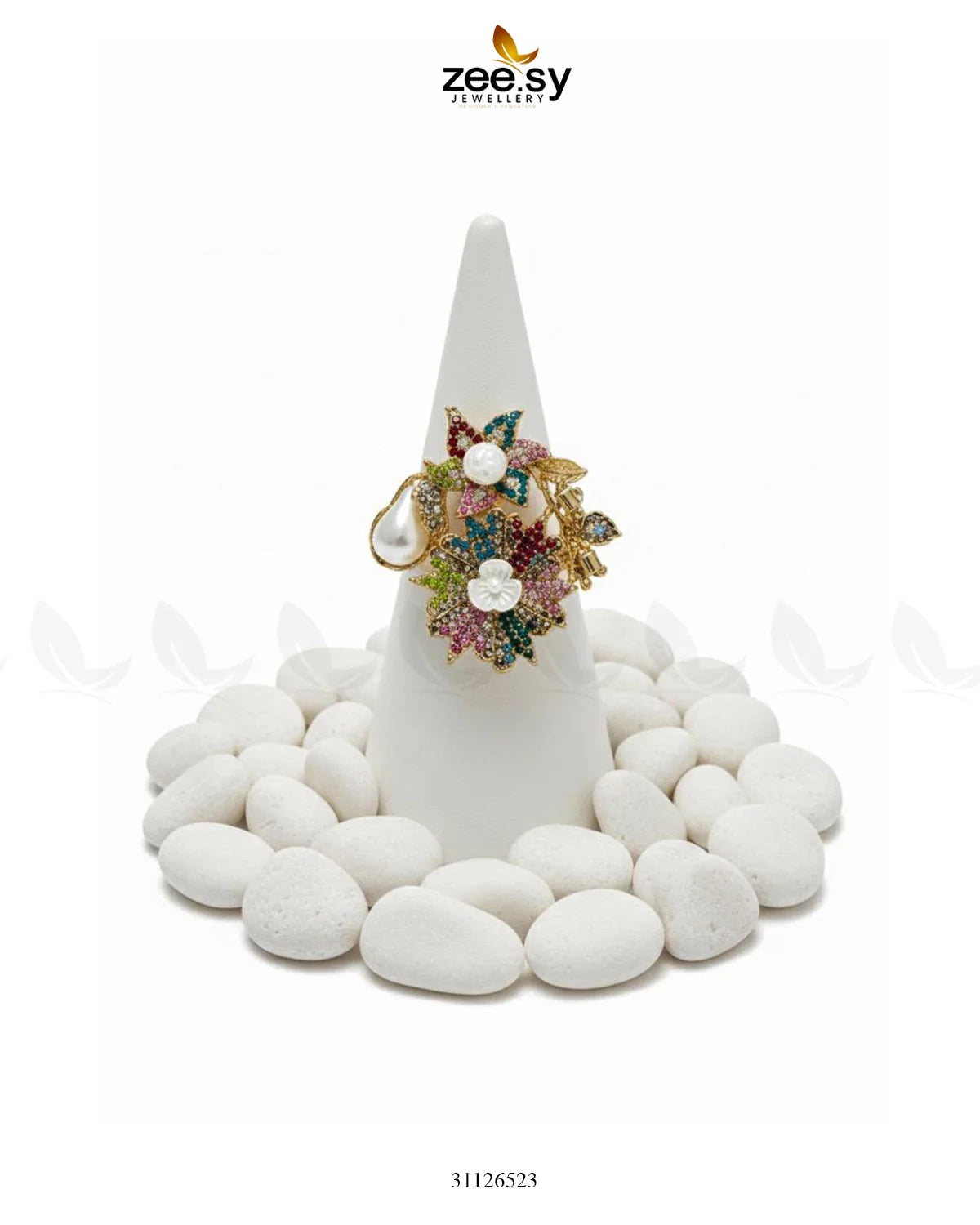 Flower Brooch Turkish Style Ring - Zeesy Jewellery