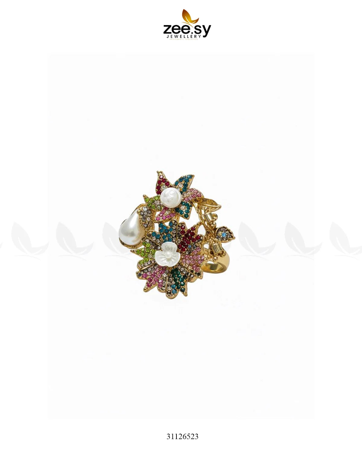 Flower Brooch Turkish Style Ring - Zeesy Jewellery