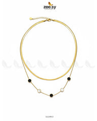 Flux Double Layered Stone Chain - Zeesy Jewellery