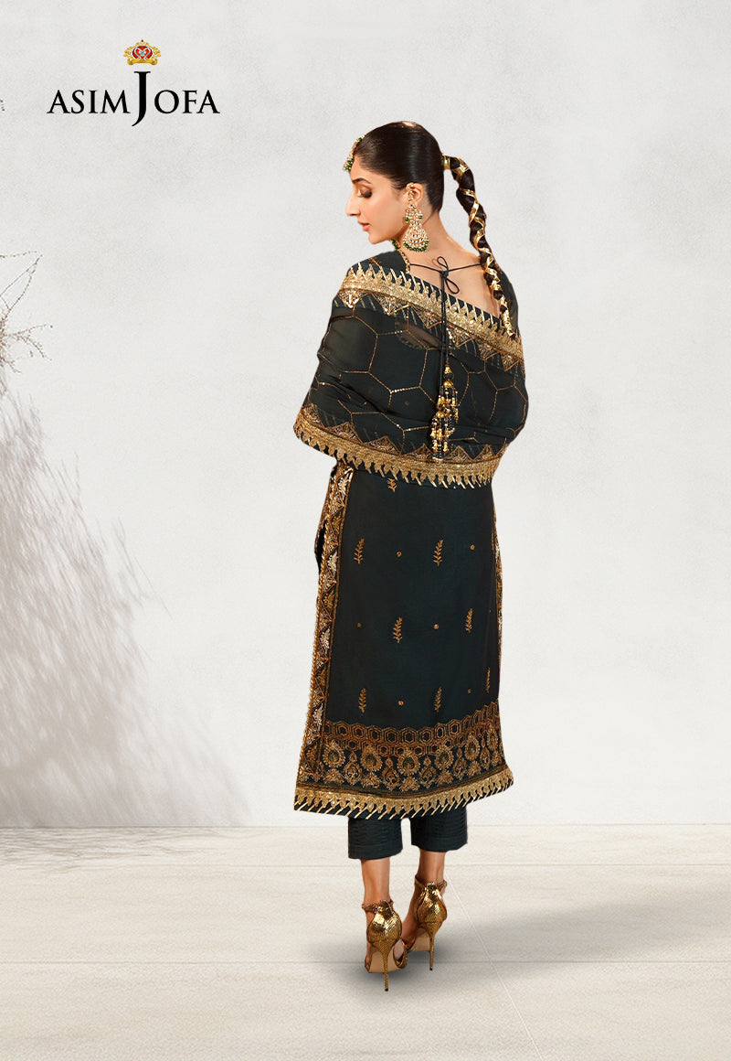 Asim Jofa Chamak Damak Ajcd-18 Embroidered Chiffon 3 Pcs