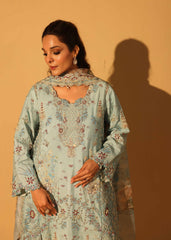 Aylin Unstitched 3 Piece Luxury Silk Edit Collection'2025-Blue Mist