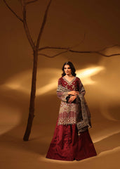 Aylin Unstitched 3 Piece Luxury Silk Edit Collection'2025-Violet Bloom