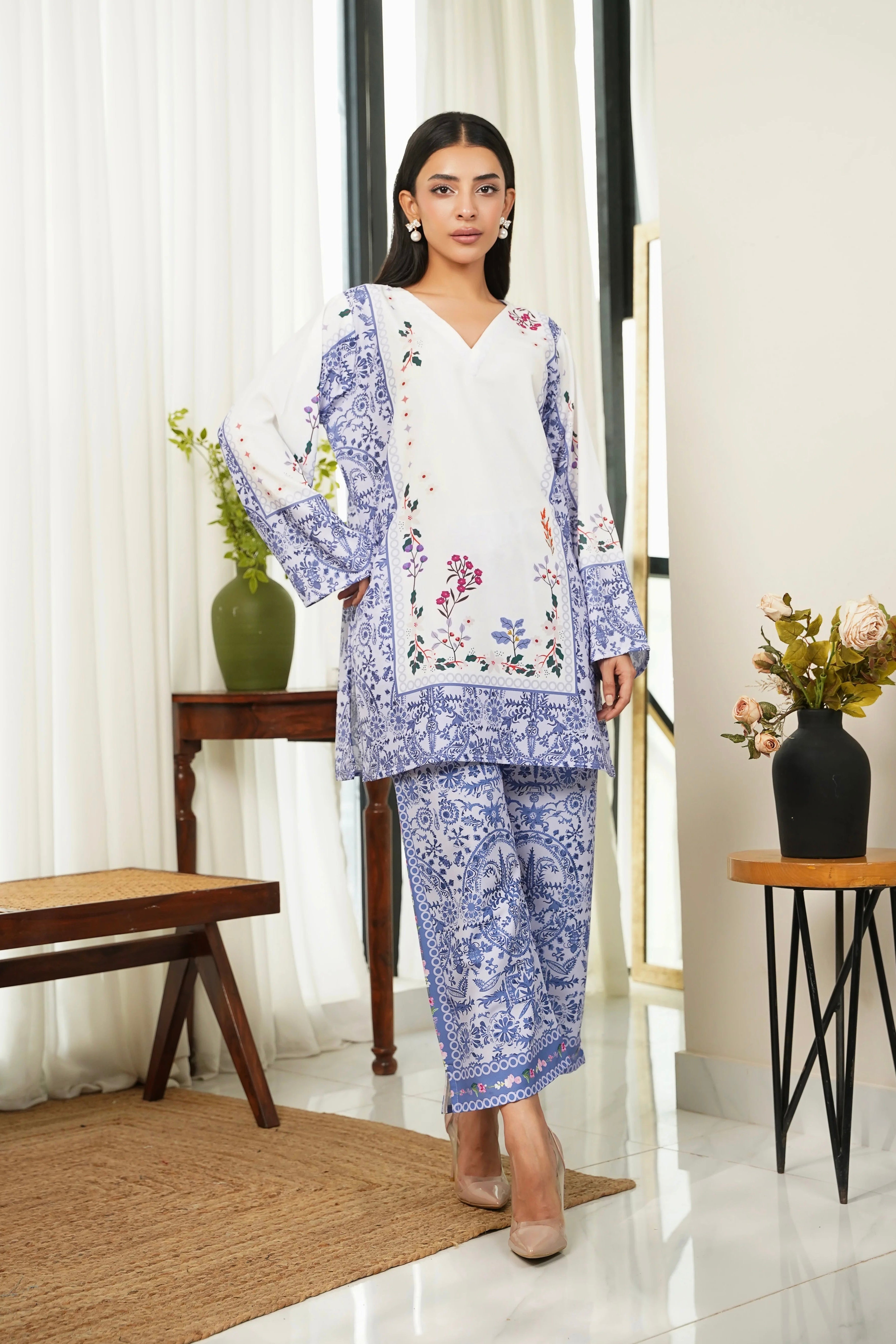 Dhaga Stitched 2 Piece Crepe Collection'2025-Enid