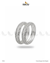 Fusion Kangan Style Bangles - Silver - Zeesy Jewellery