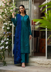 Lumiere By Gulaal Unstitched 3 Piece Chikankari Lawn Suit-Azura