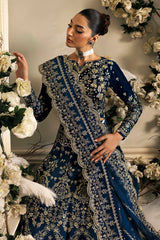 Celeste By Gulaal Unstitched 3 Piece Velvet Suit-Haze