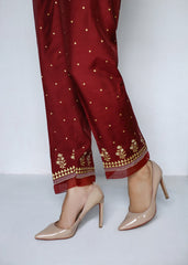 Razmin by Sada Bahar Stitched Trouser Vol-12 Suit-GP-01-Maroon
